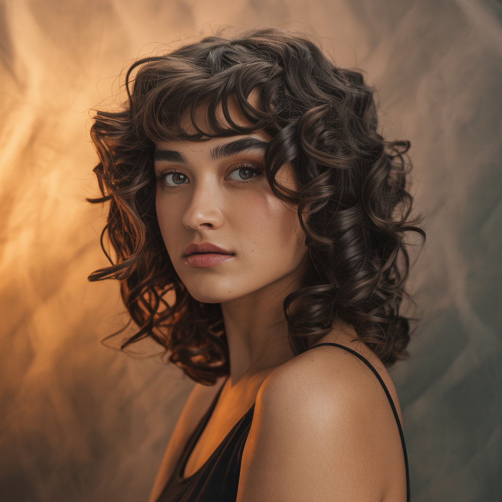 a striking portrait photograph features