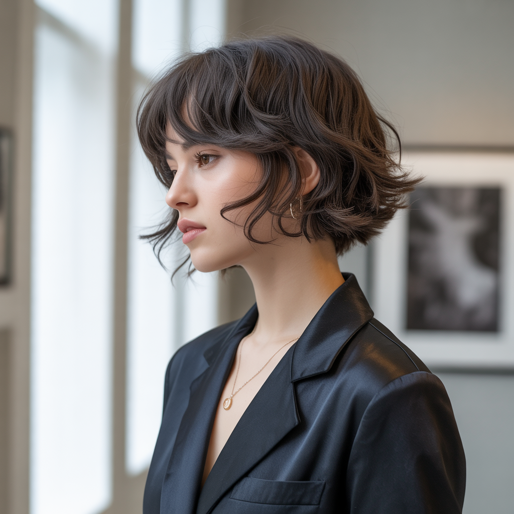 Curtain-Like Shag with Face-Framing Layers