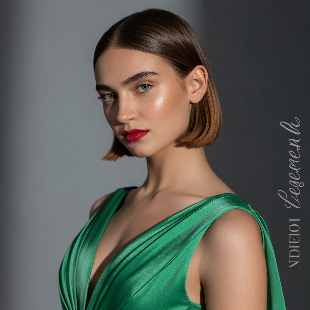 Sleek Blunt Bob with Tucked-Behind-Ear Finish