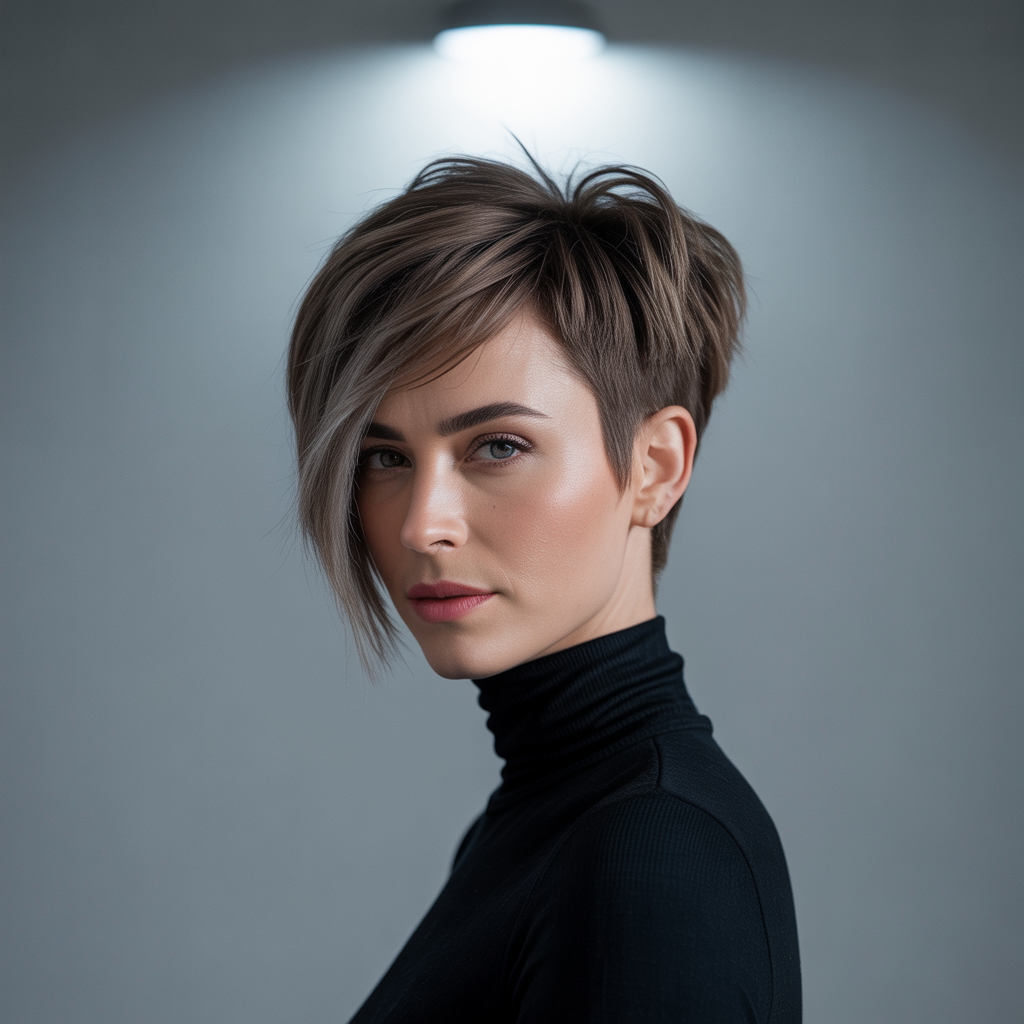 Retro 70s-inspired shag with full bangs