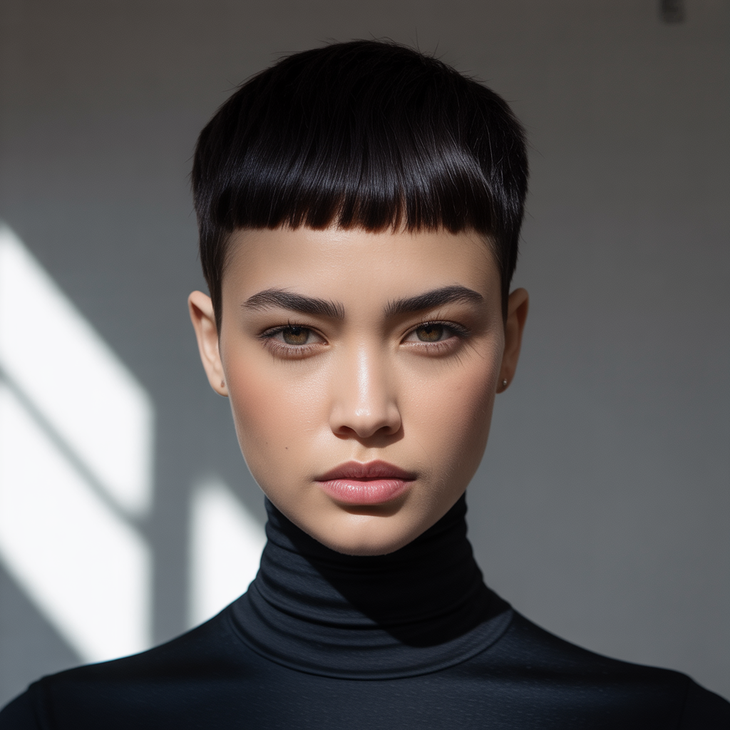 Short crop with micro fringe
