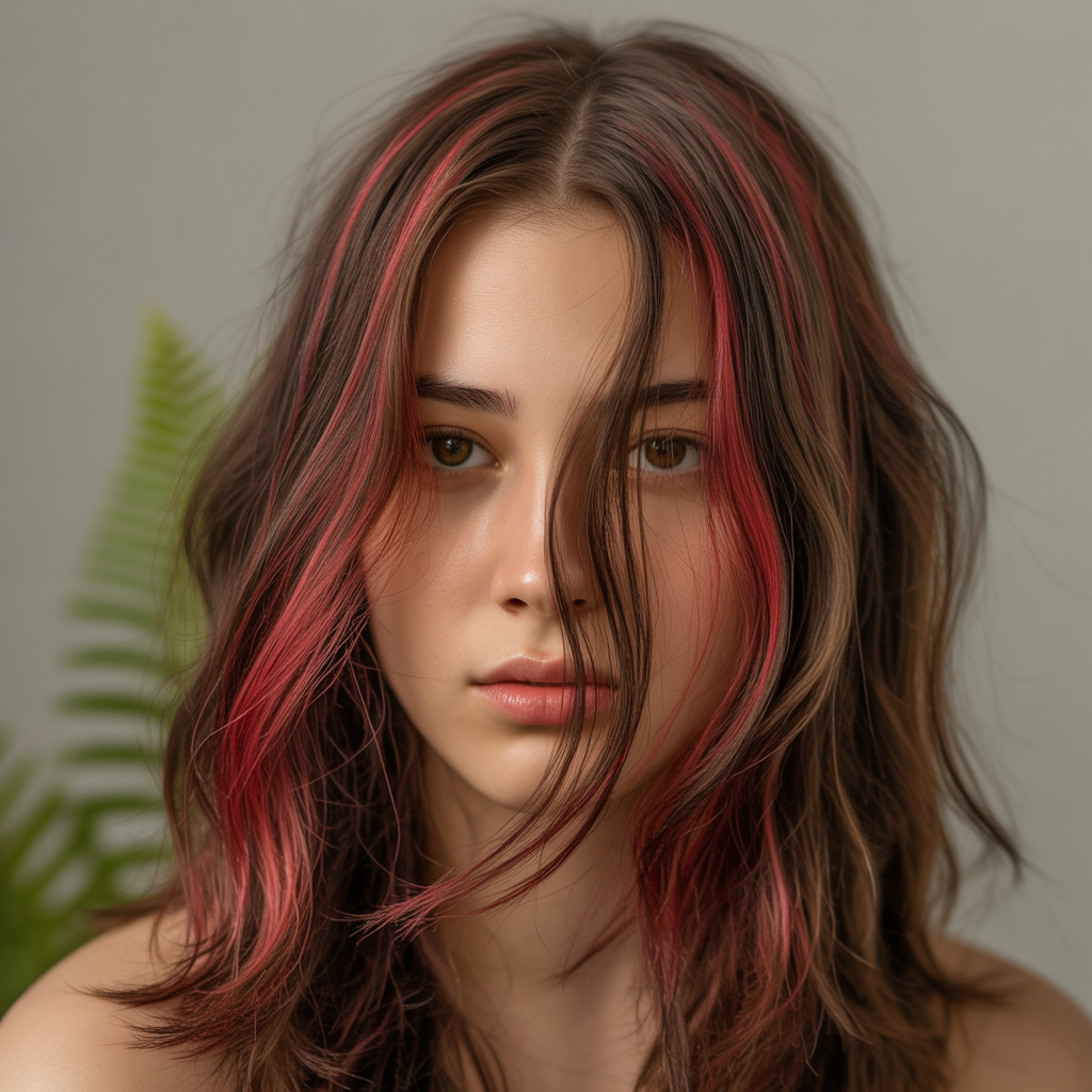 Choppy curtain bangs with soft crown