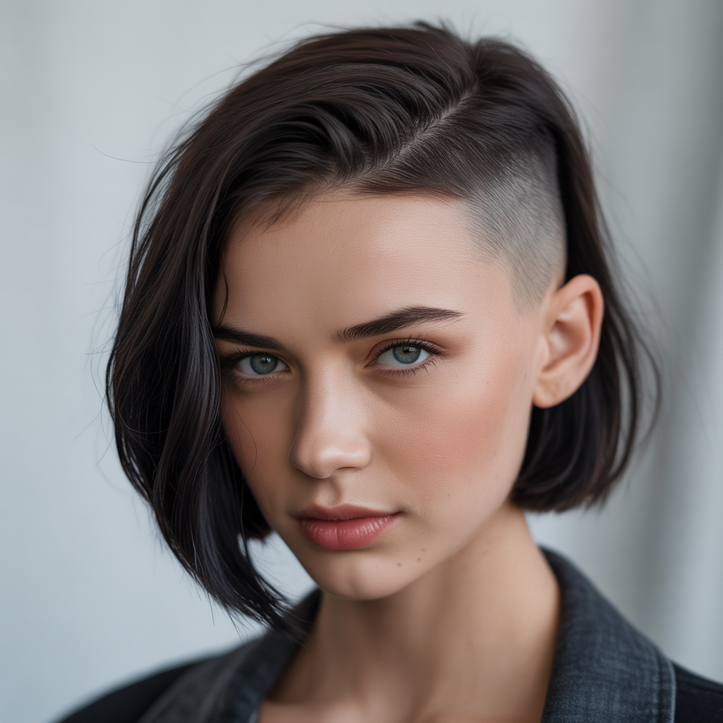 Side-Shaved Undercut Bob