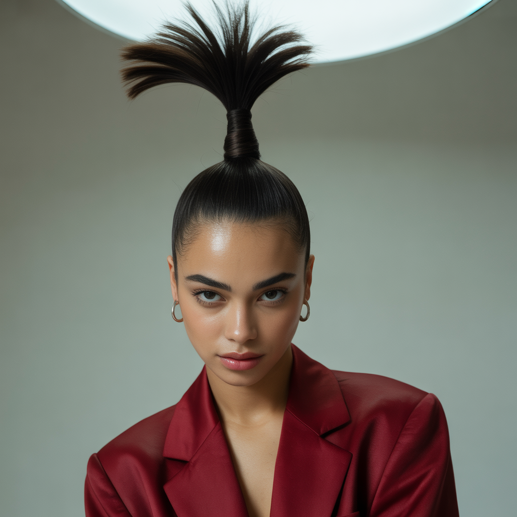 High Ponytail with Sleek Finish