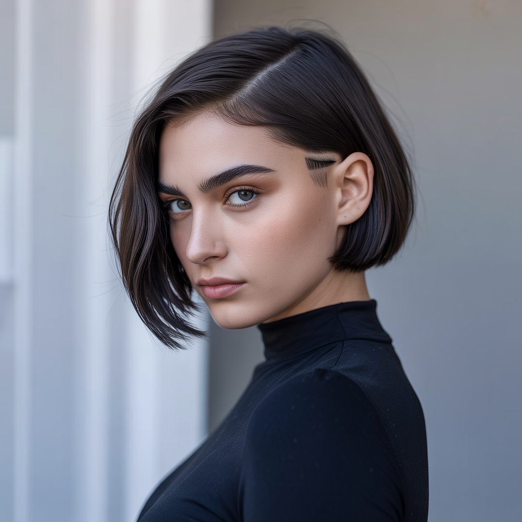 Inverted Undercut Bob
