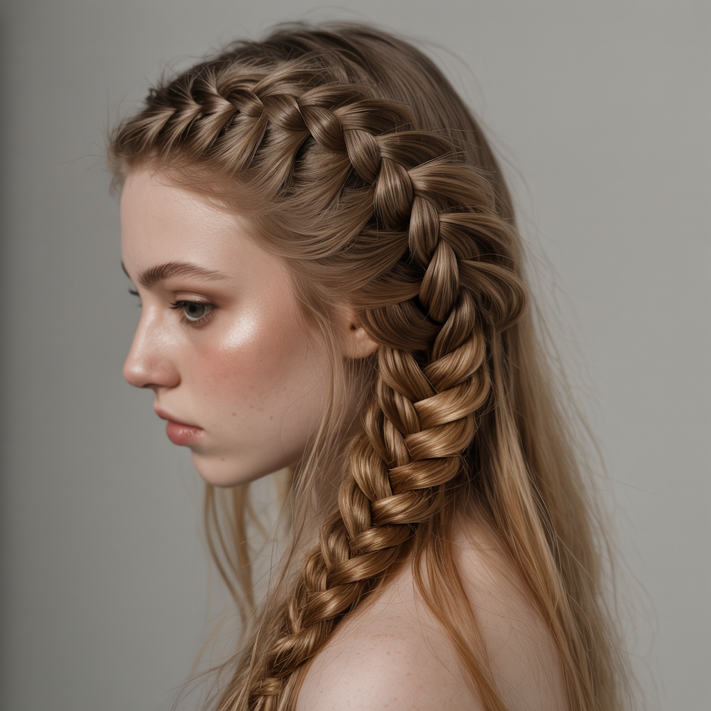 Stunning Dutch Braid Hairstyles to Try Now 11 a studio portrait photograph showcases d pRLqWAuzSEiZturYIWdBpw KFR7CQYUT1S6mZfDJUkOpw