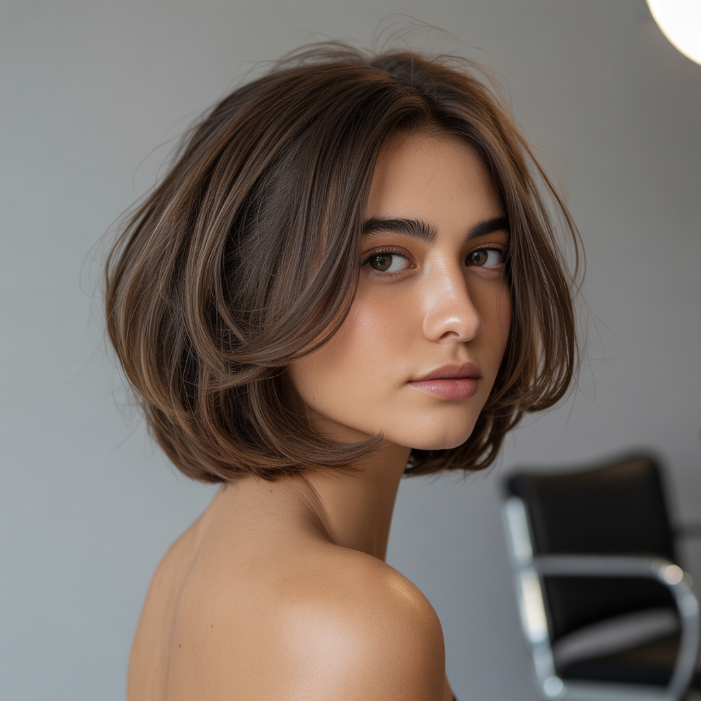 Layered Undercut Bob