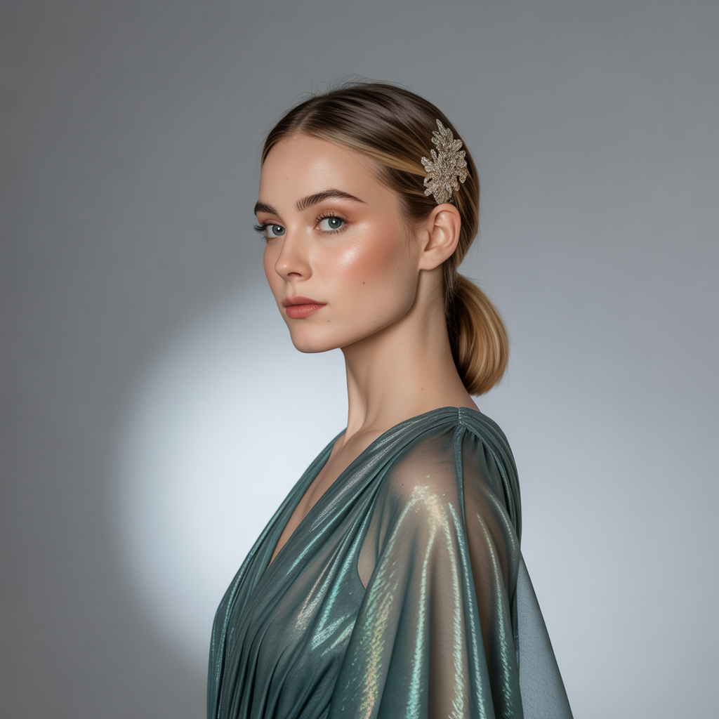 Accessorized Sleek Pony with Barrette