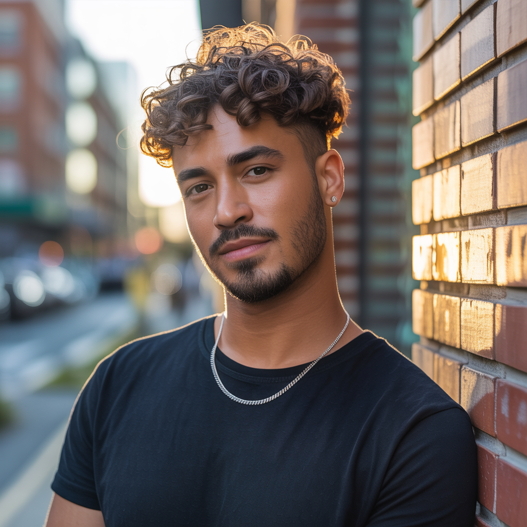 Curly Subtle Mullet