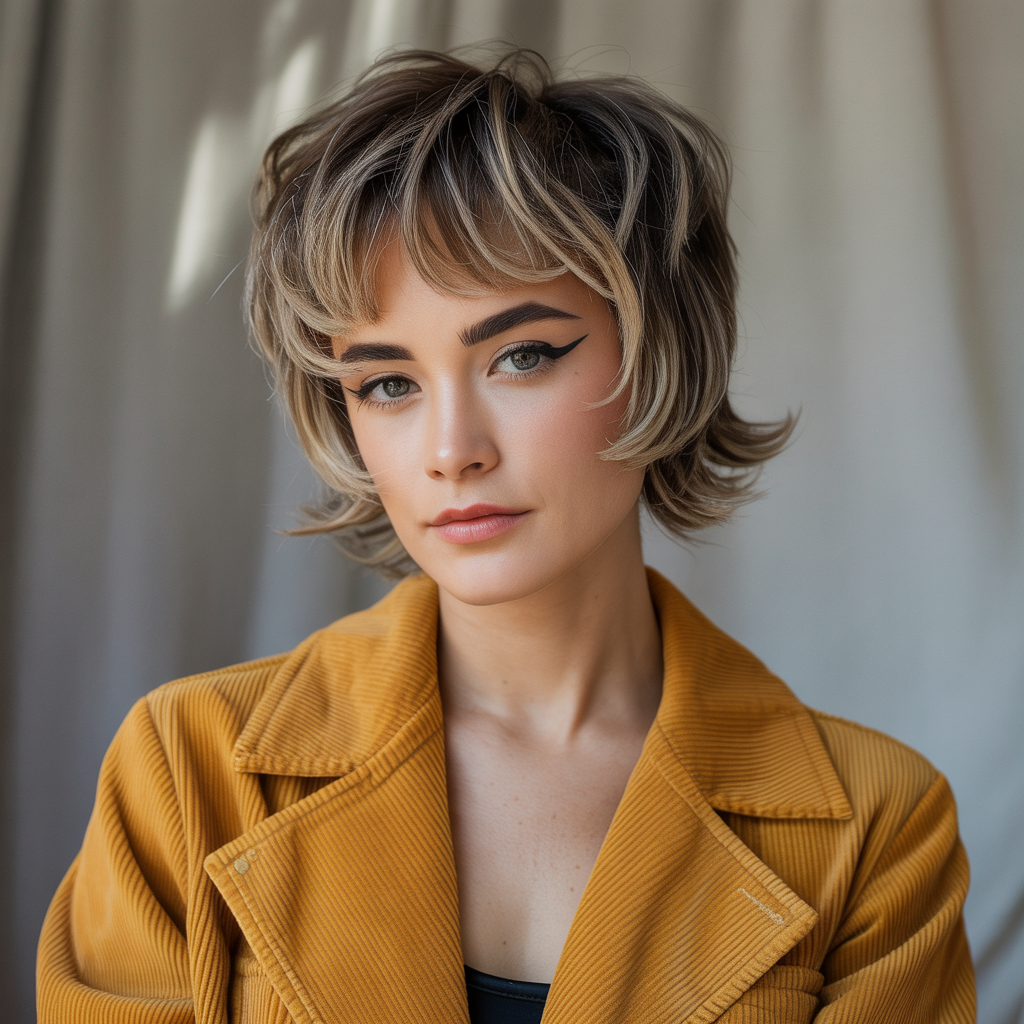 13 Butterfly Cut Short Hair Guide: Chic & Trendy Styles 6 Butterfly Cut Shag for a Retro Look