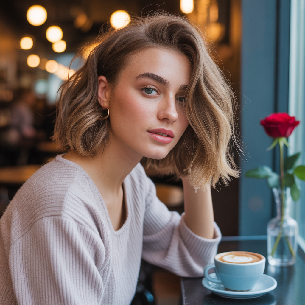 Tousled Bob for Chic Simplicity
