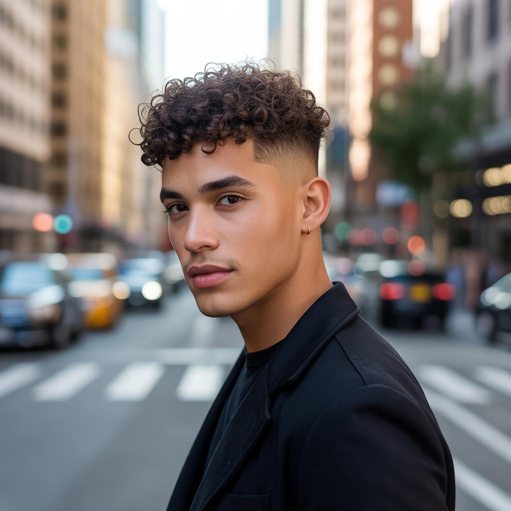 Curly crop with shape