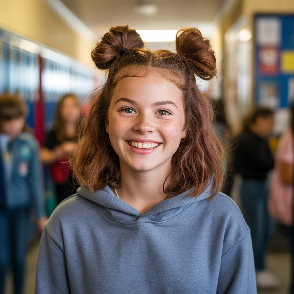 Double buns (space buns)