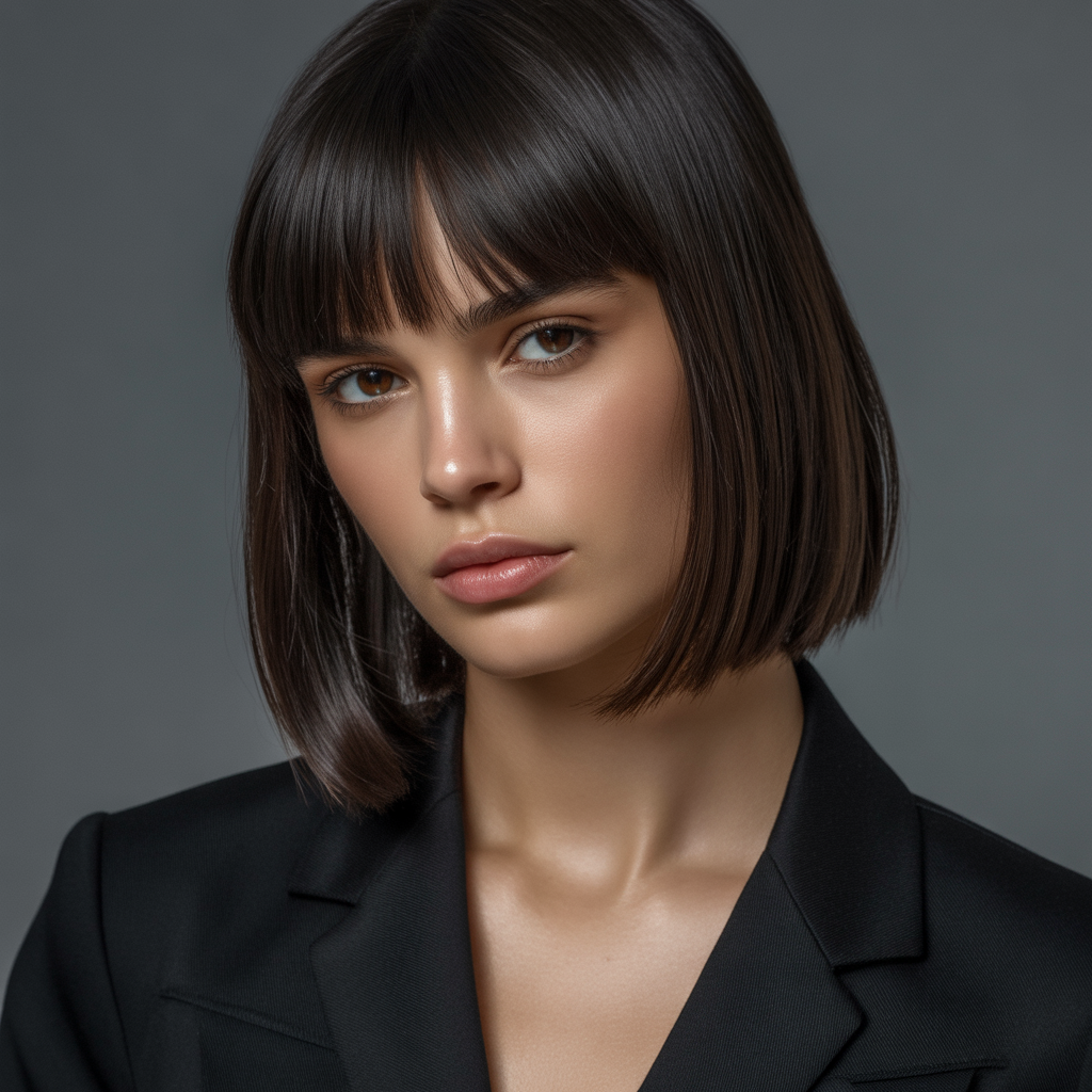 15 Trendy Types Of Bangs to Elevate Your Hairstyle 4 Blunt Bangs