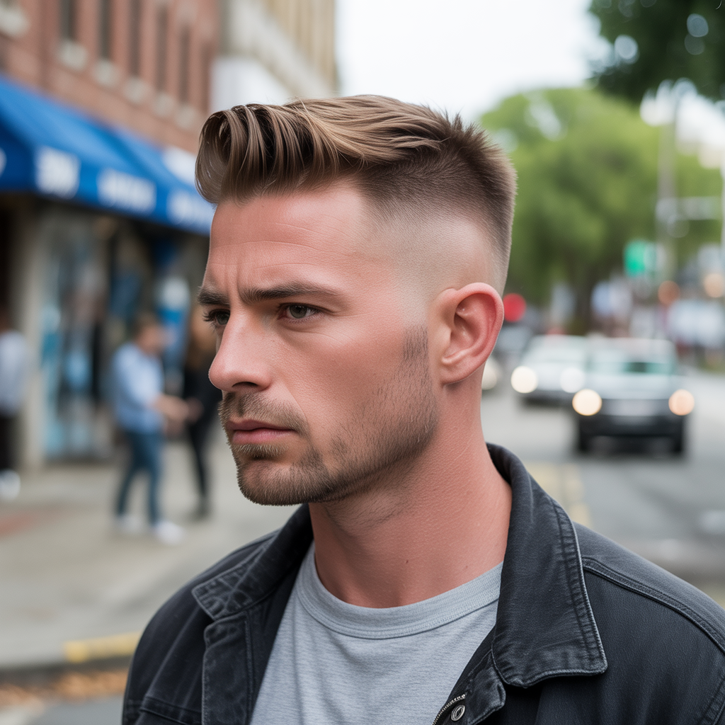 Classic Faded Mullet with Tapered Sides