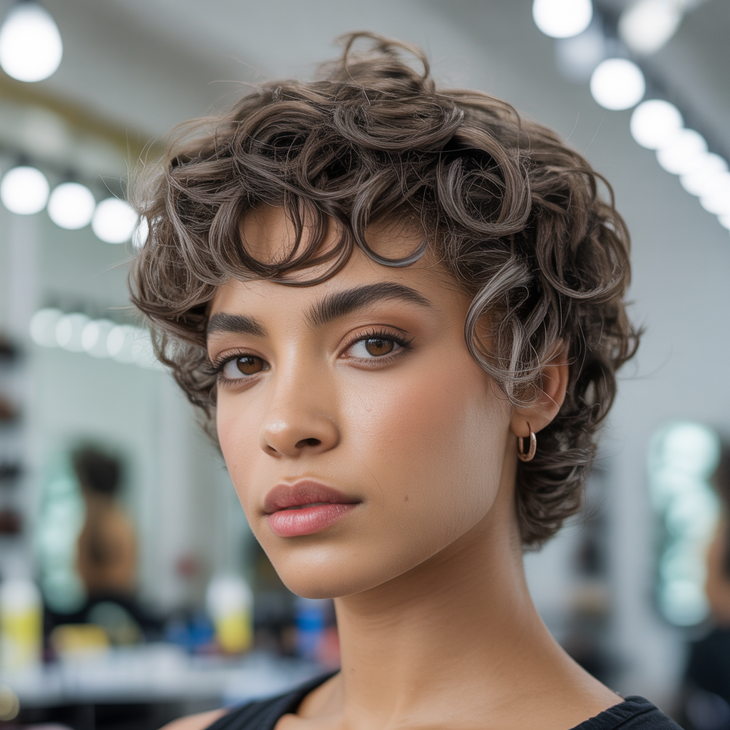 Short textured silhouette