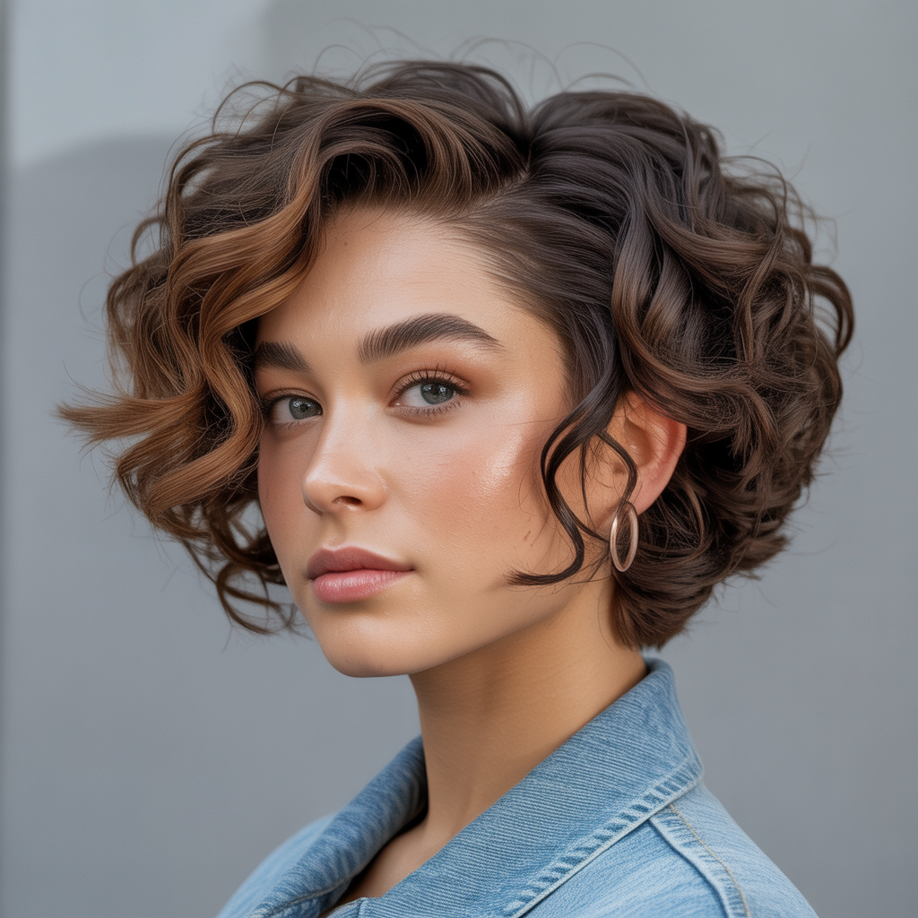 Pixie bob hybrid curly pixie cut