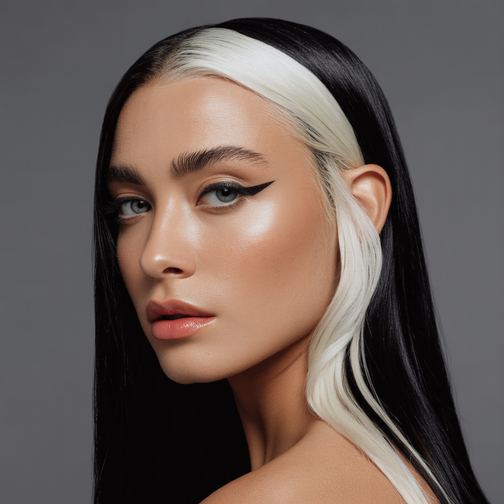 High-contrast platinum statement