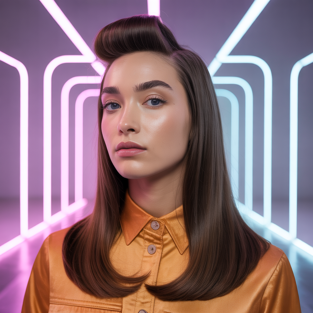 The glossy straight with hidden root lift