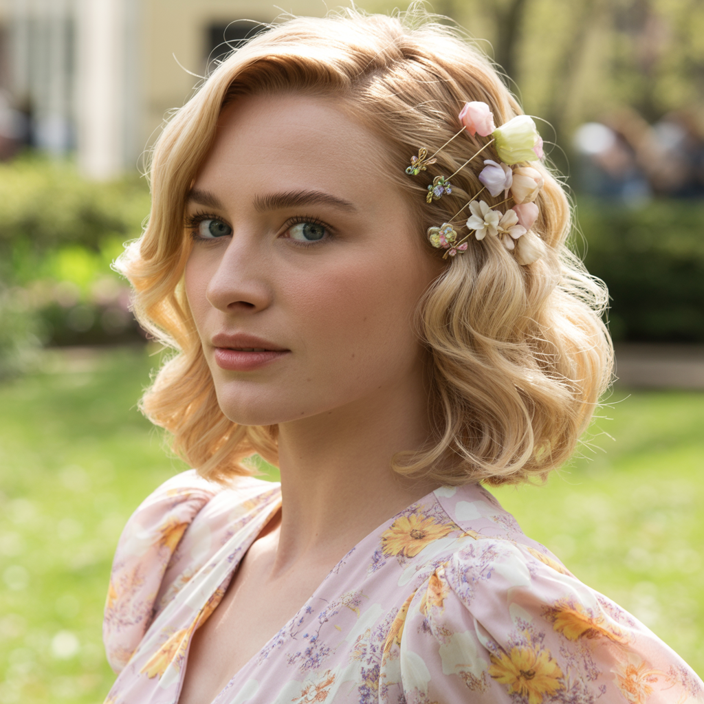 Messy Bun with Bunny Ear Headband