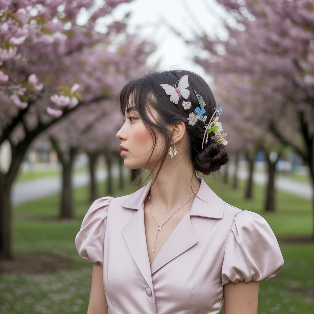 High Ponytail with Curl Ends