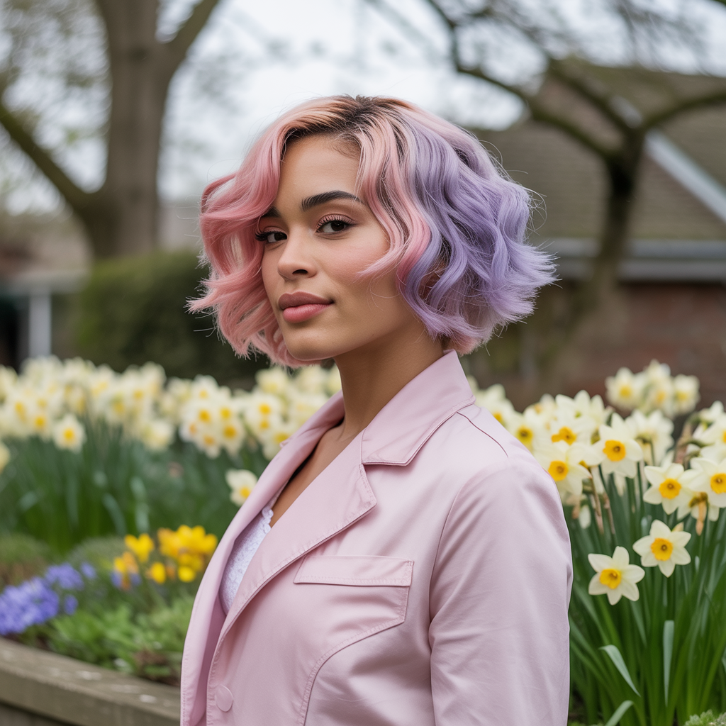 Braided Headband with Flowing Hair