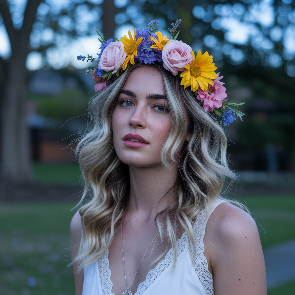 Curly Updo with Jewel Pins