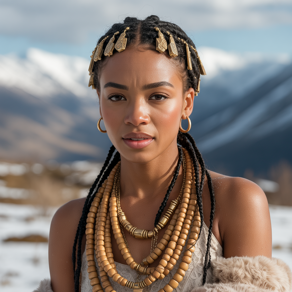 Goddess Cornrows with Beads