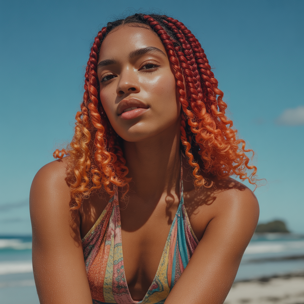 Goddess Cornrows with Curly Ends