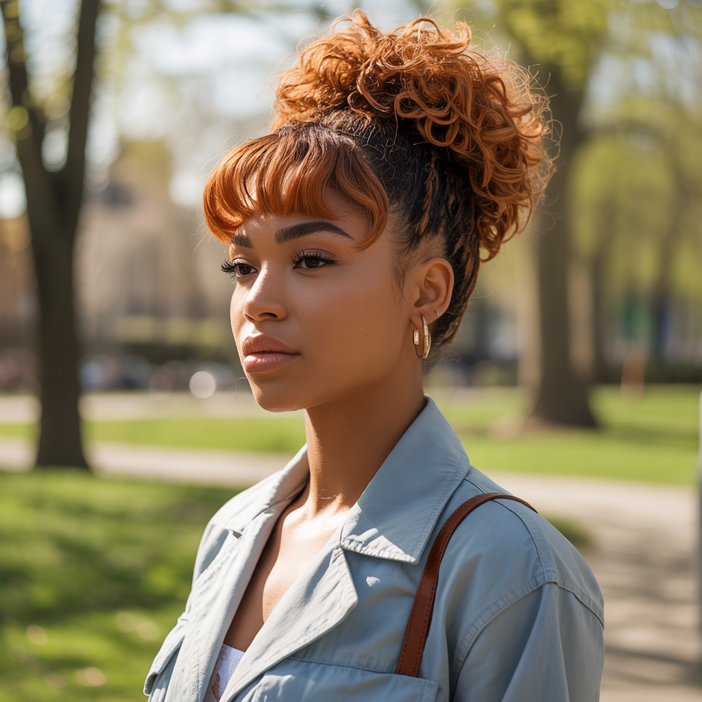 Ginger Brown Ponytail