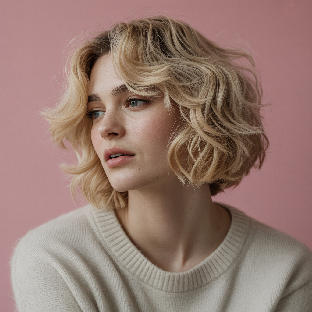 Chin-Length Fluffy Bob