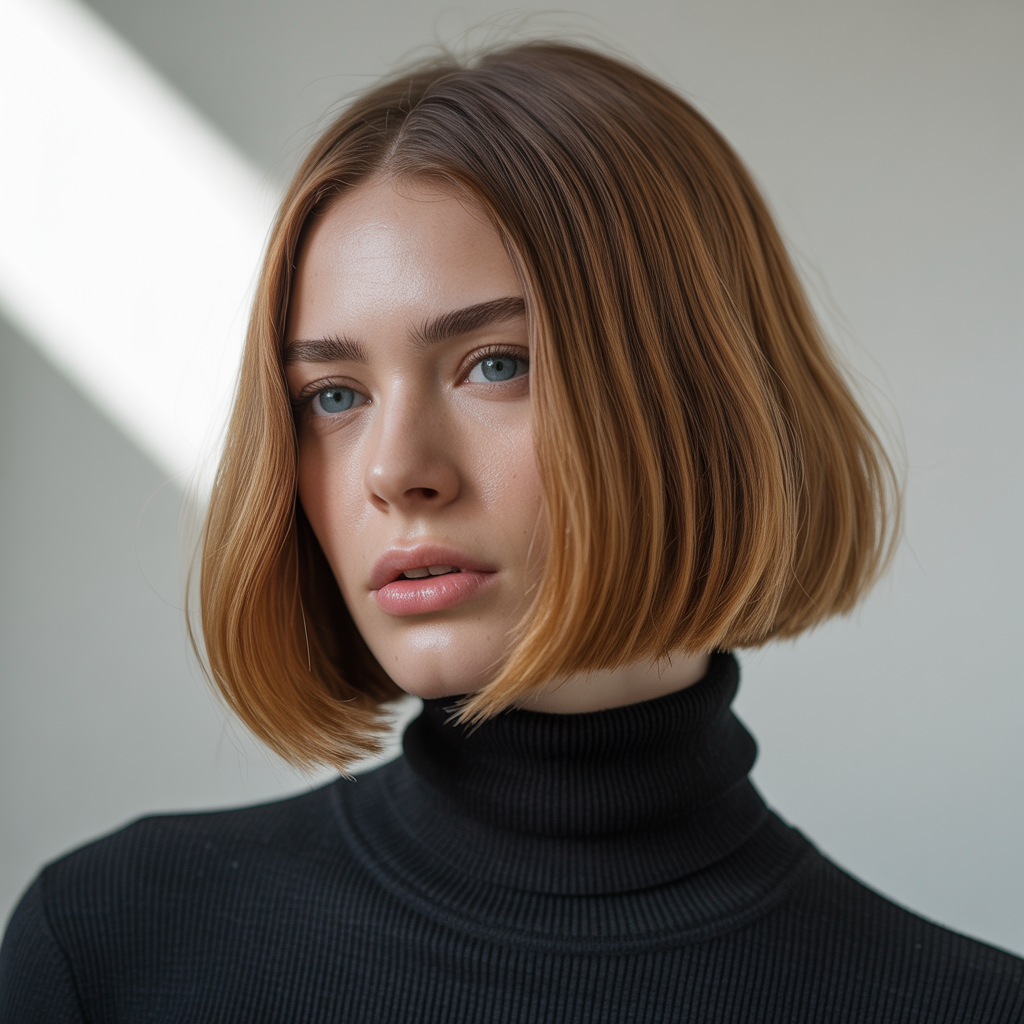 Side-Parted Fluffy Bob