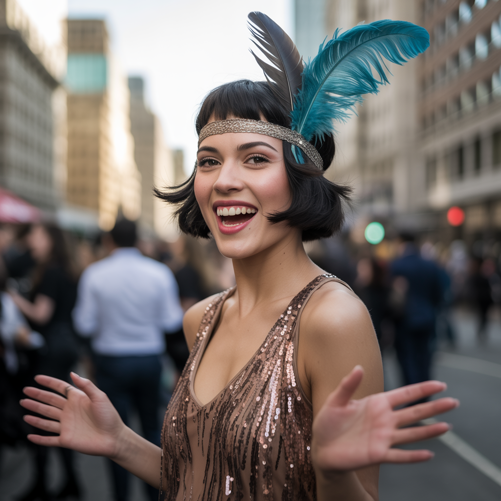 Flapper bob in vintage hairstyles
