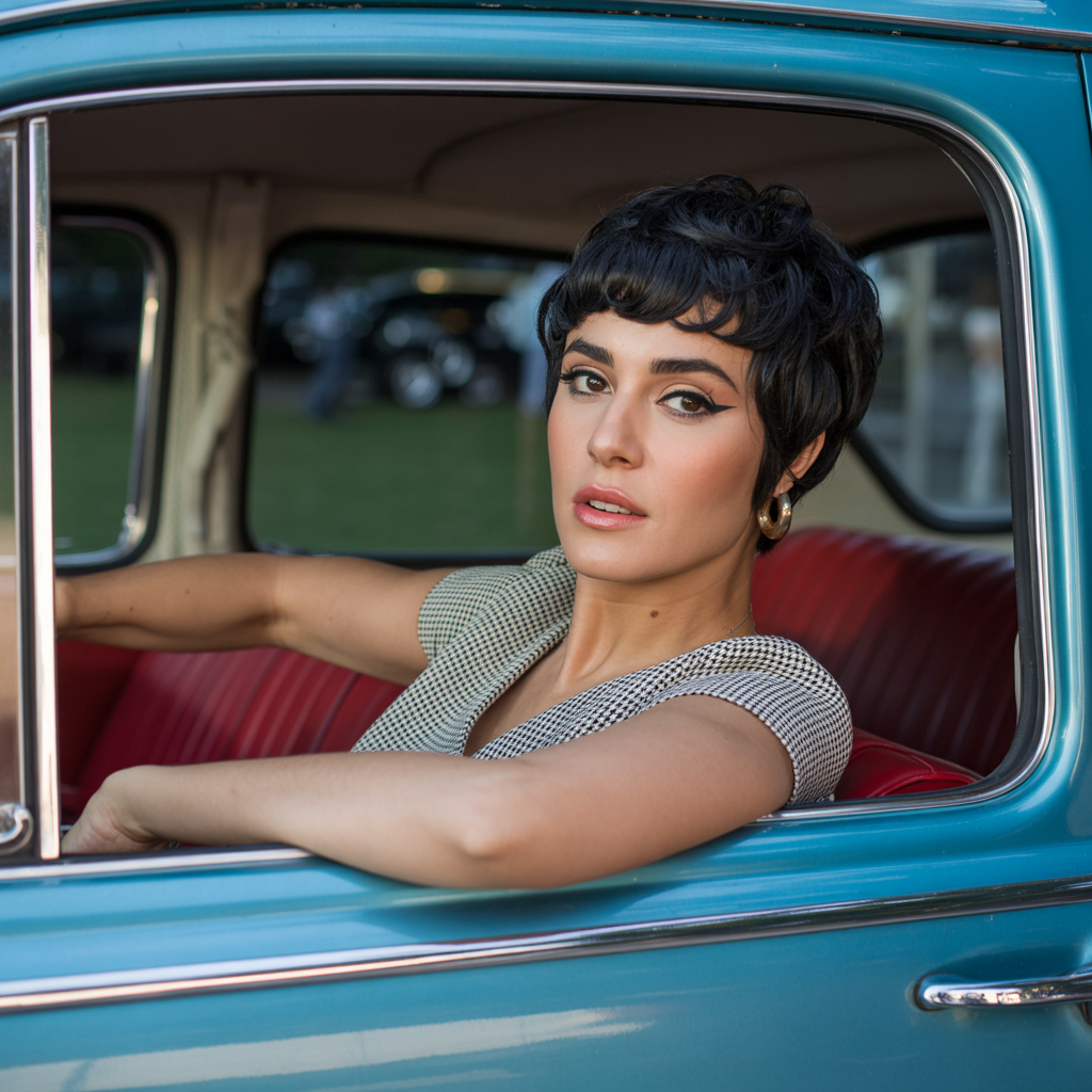 Short pixie in vintage hairstyles