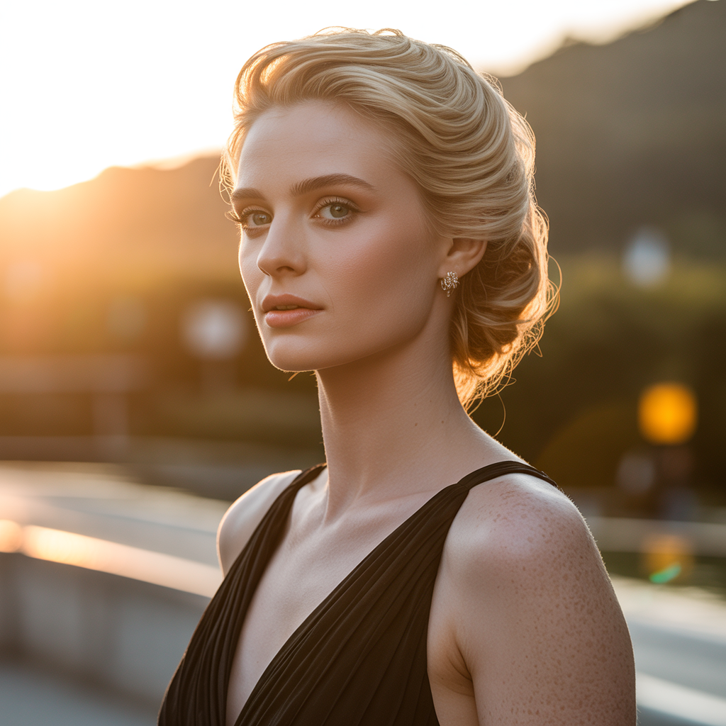 Sleek updo in vintage hairstyles