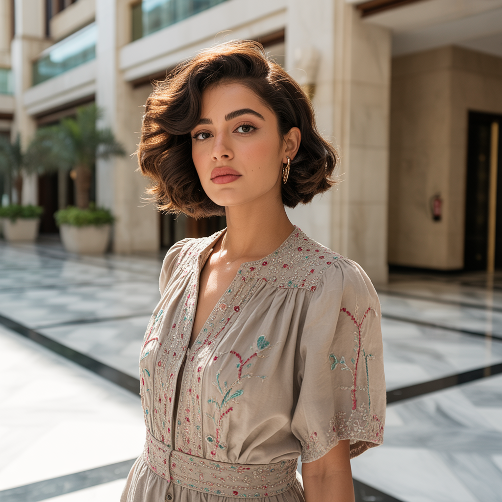 Wavy bob in vintage hairstyles