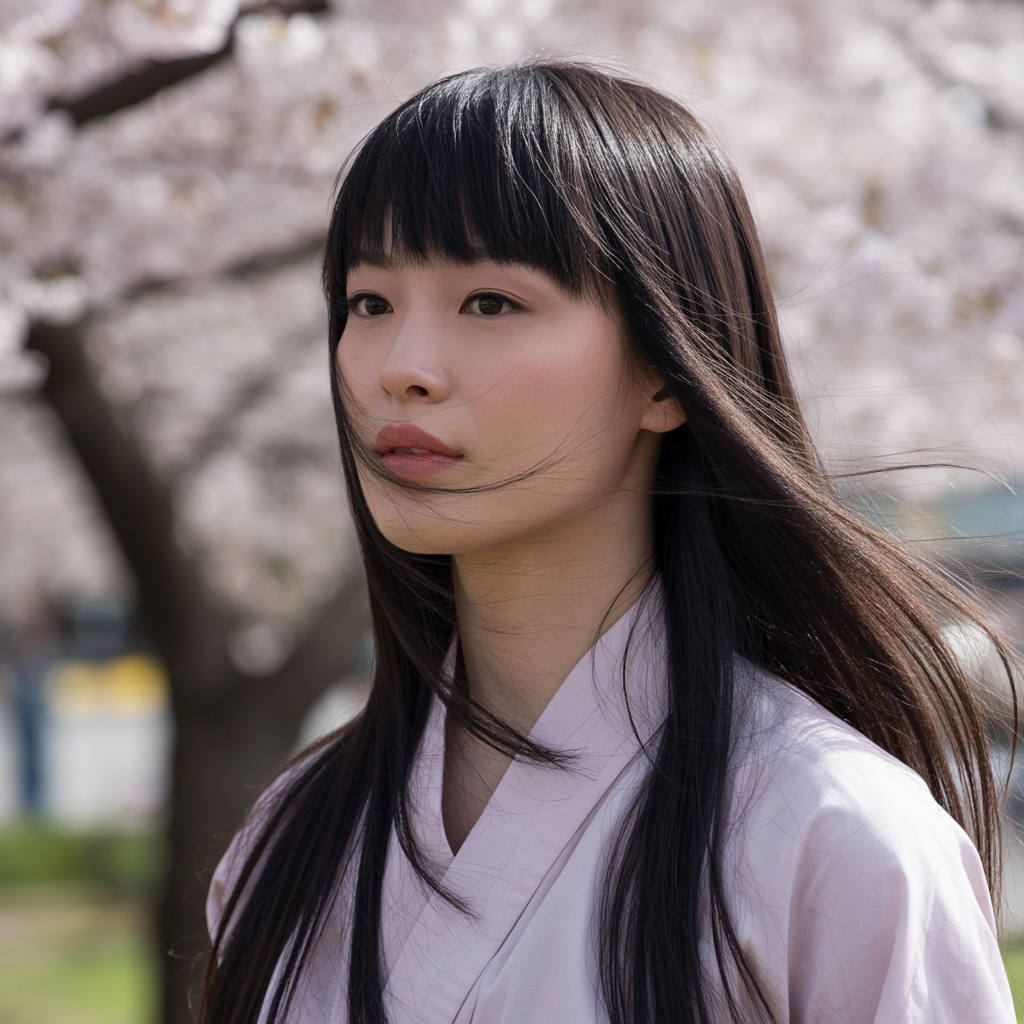 Elegant Long Hime Haircut