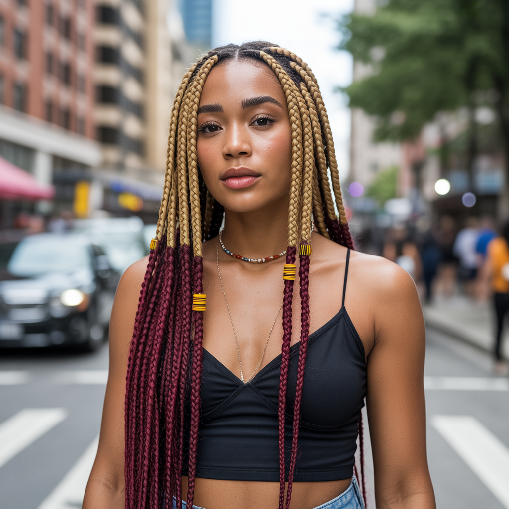 12 Trending Fulani Braids for a Chic, Bold Look 9 Fulani Braids with Color Accents
