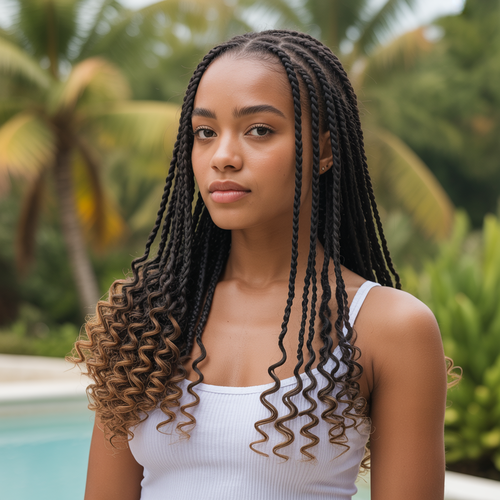 12 Trending Fulani Braids for a Chic, Bold Look 4 Fulani Braids with Curly Ends