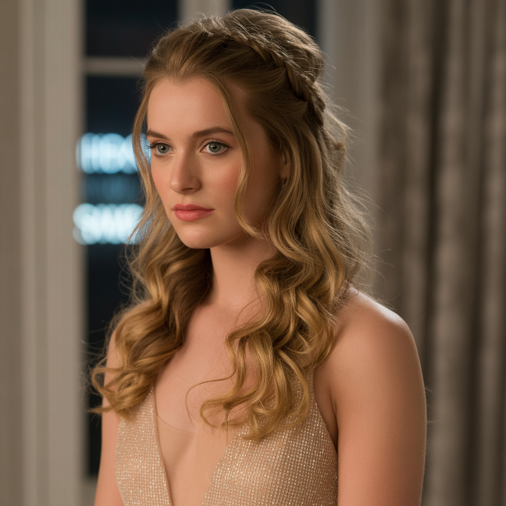 Voluminous Half-Up with Braided Detail