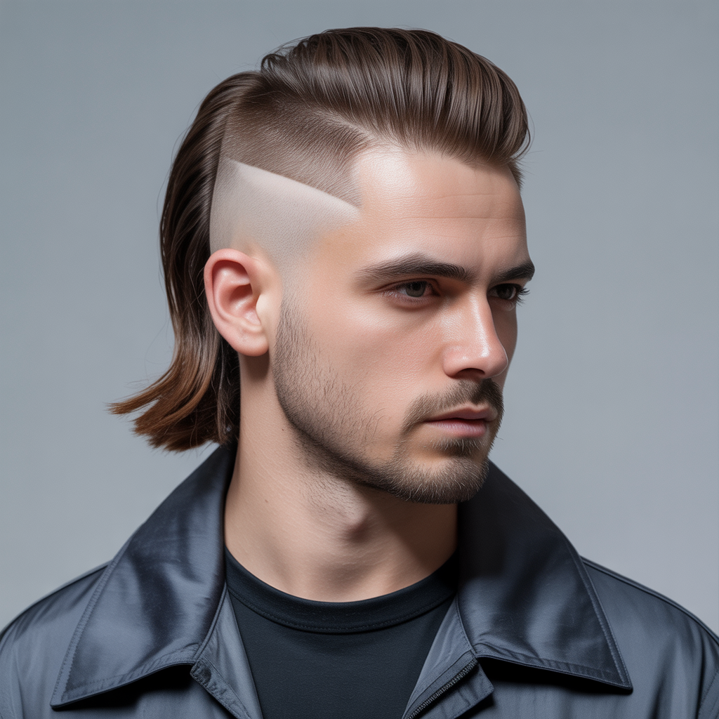 High Fade Mullet for a Sharp Contrast