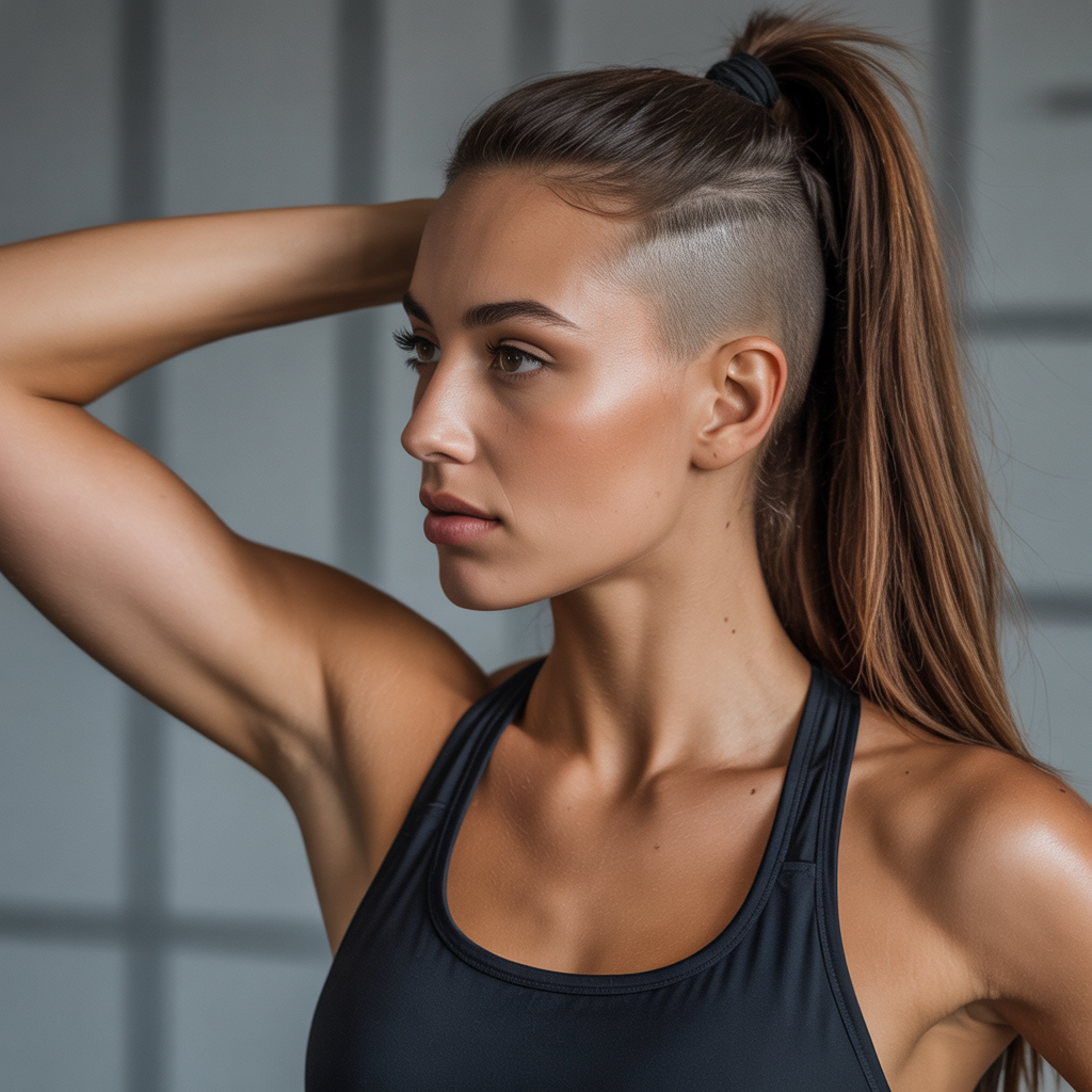 High Ponytail with Side Shave
