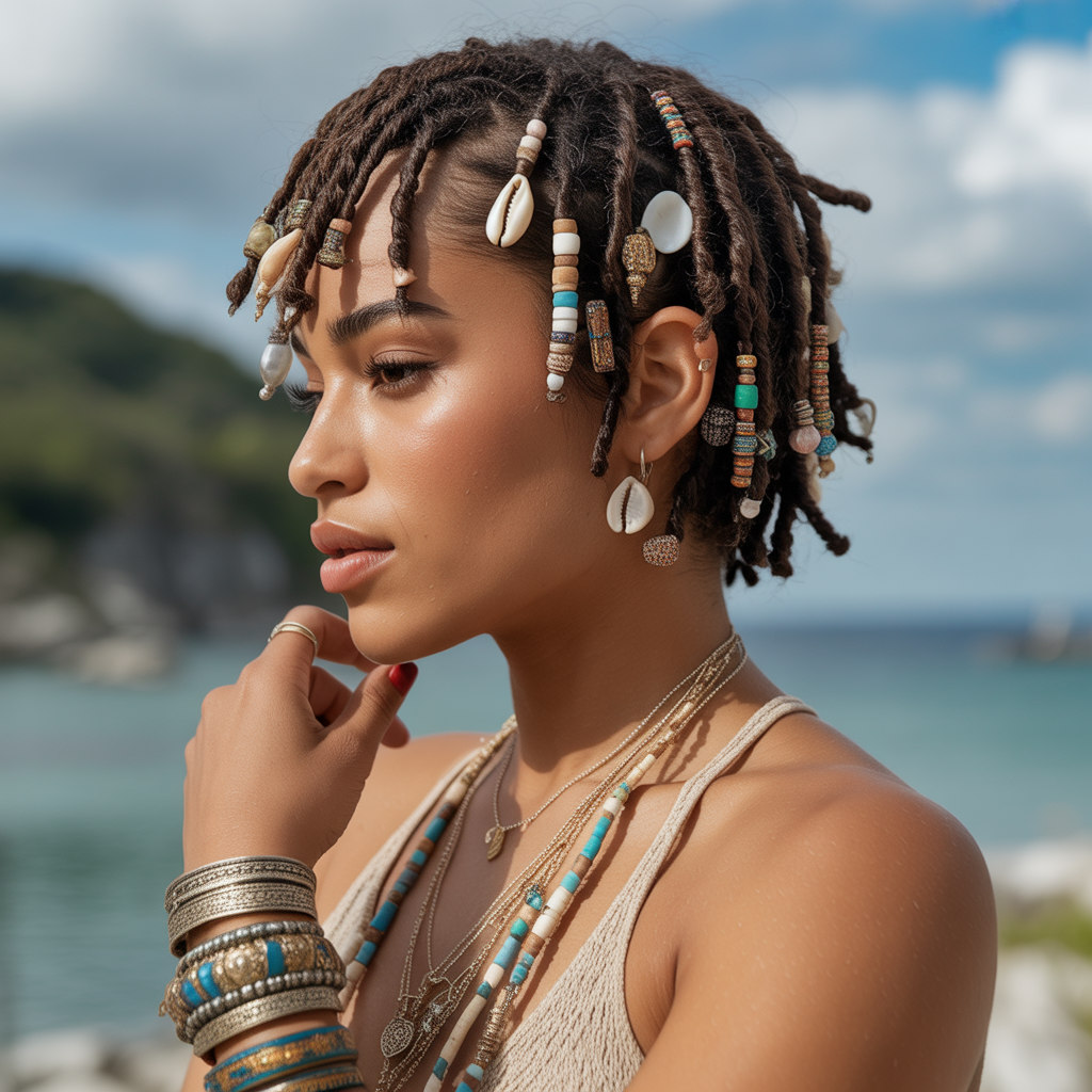 Loc Styles with Beads and Accessories