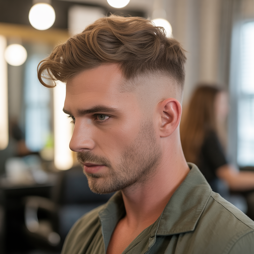 Low Fade Mullet for a Softer Look