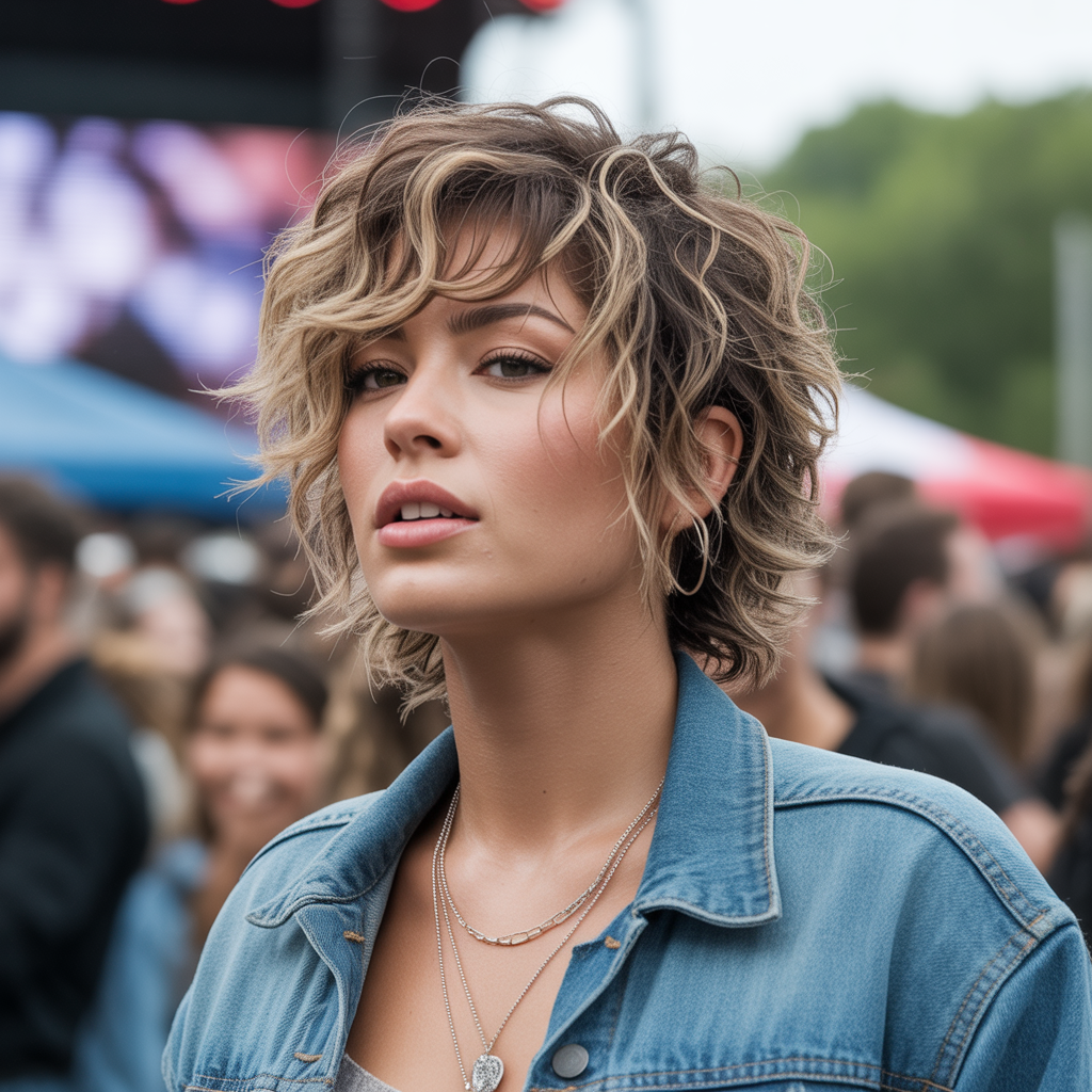 Messy Wolf Cut with Tousled Texture