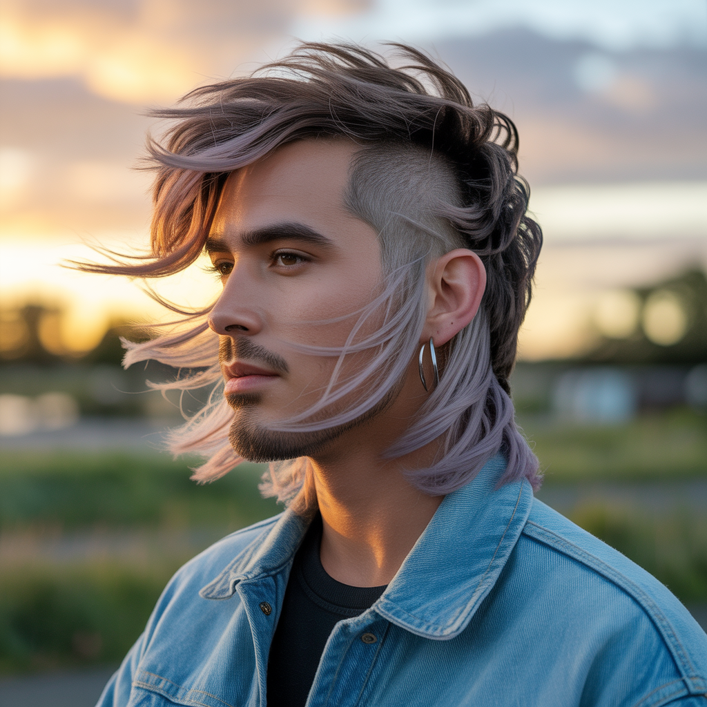 Modern Shag Faded Mullet