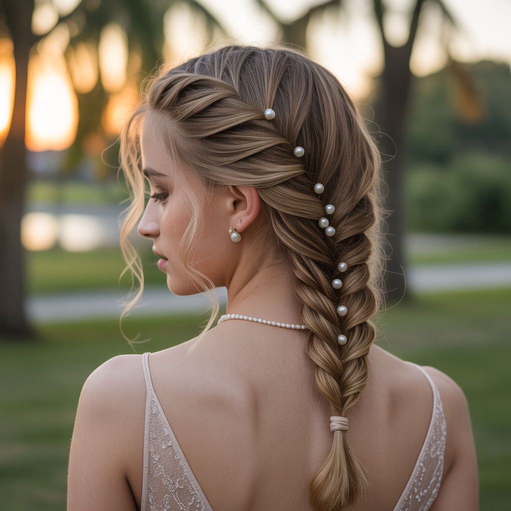 Fishtail Braid Over the Shoulder