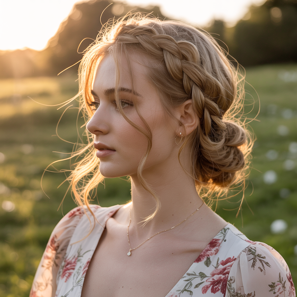 Stunning Dutch Braid Hairstyles to Try Now 5 romantic hairstyle with halo style