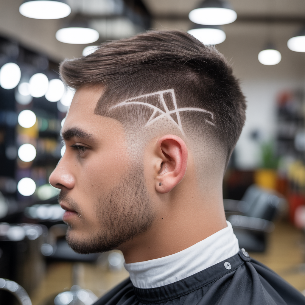 Close fade with line detail