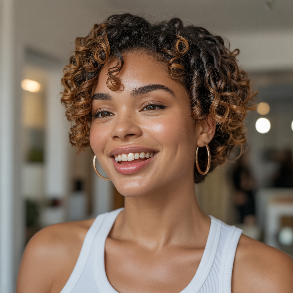 Short Locs with Curl Ends